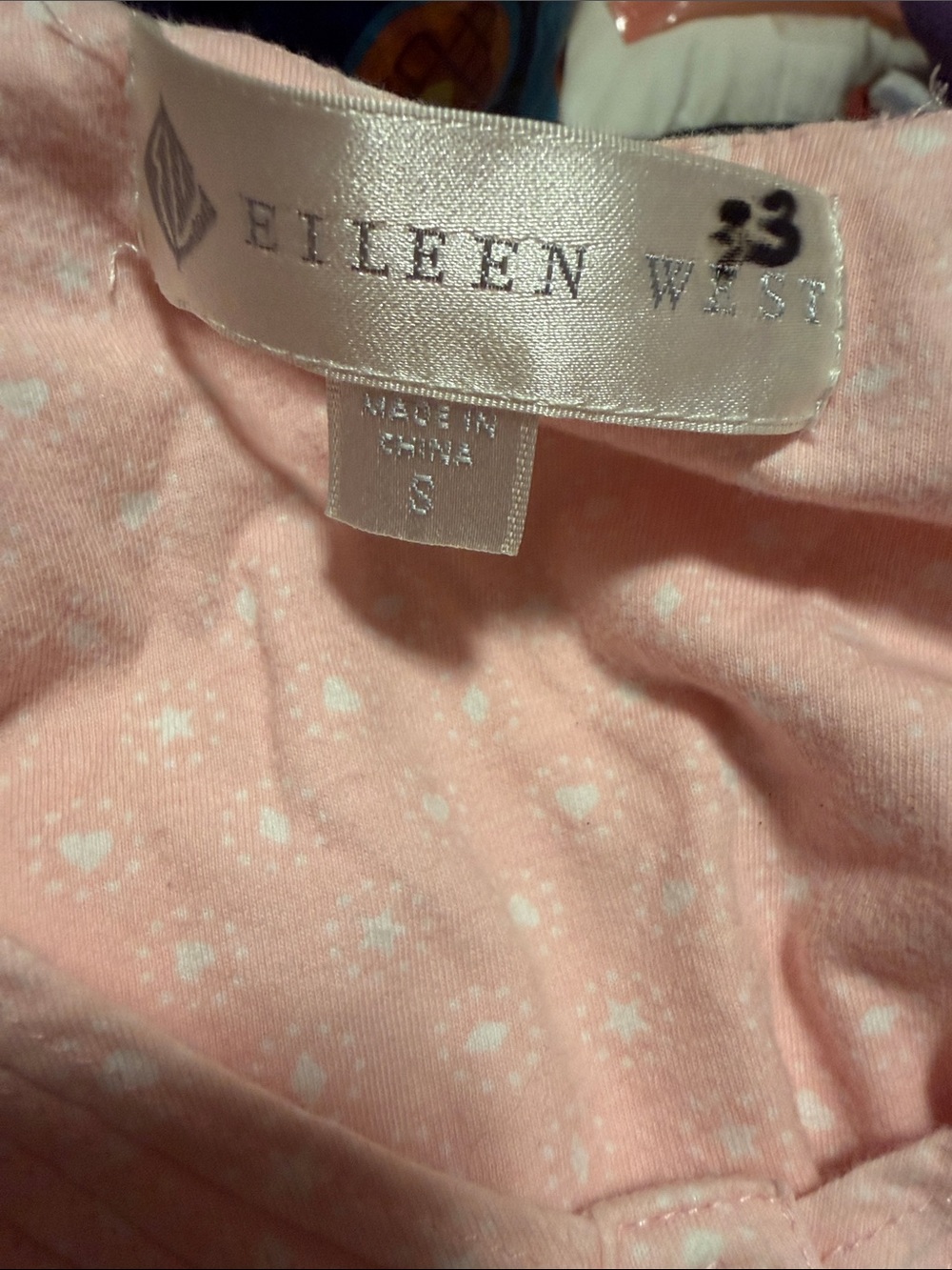 Eileen West Pink Lace-Trim Short Sleeve Nightgown Small